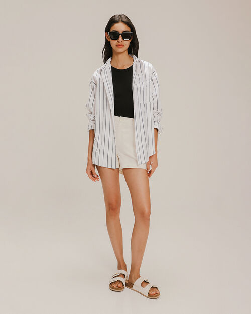 Tank Top Negra Rib